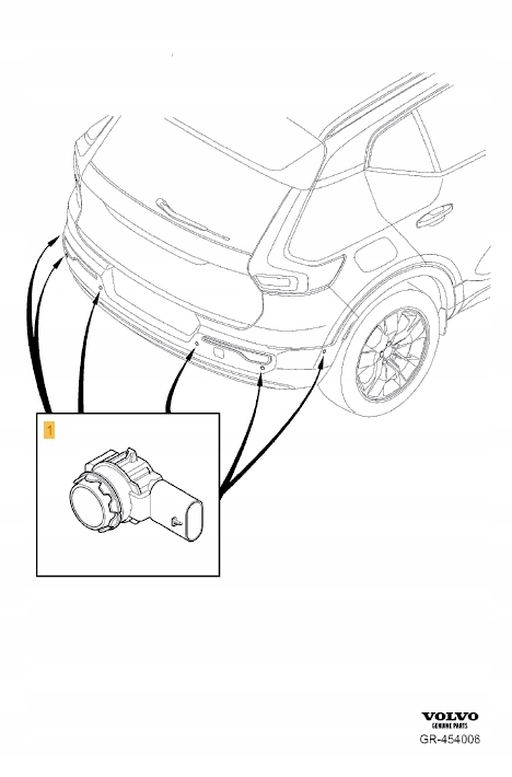 CZUJNIK parkowania PDC TYŁ VOLVO XC40 32209488 Producent części Volvo OE