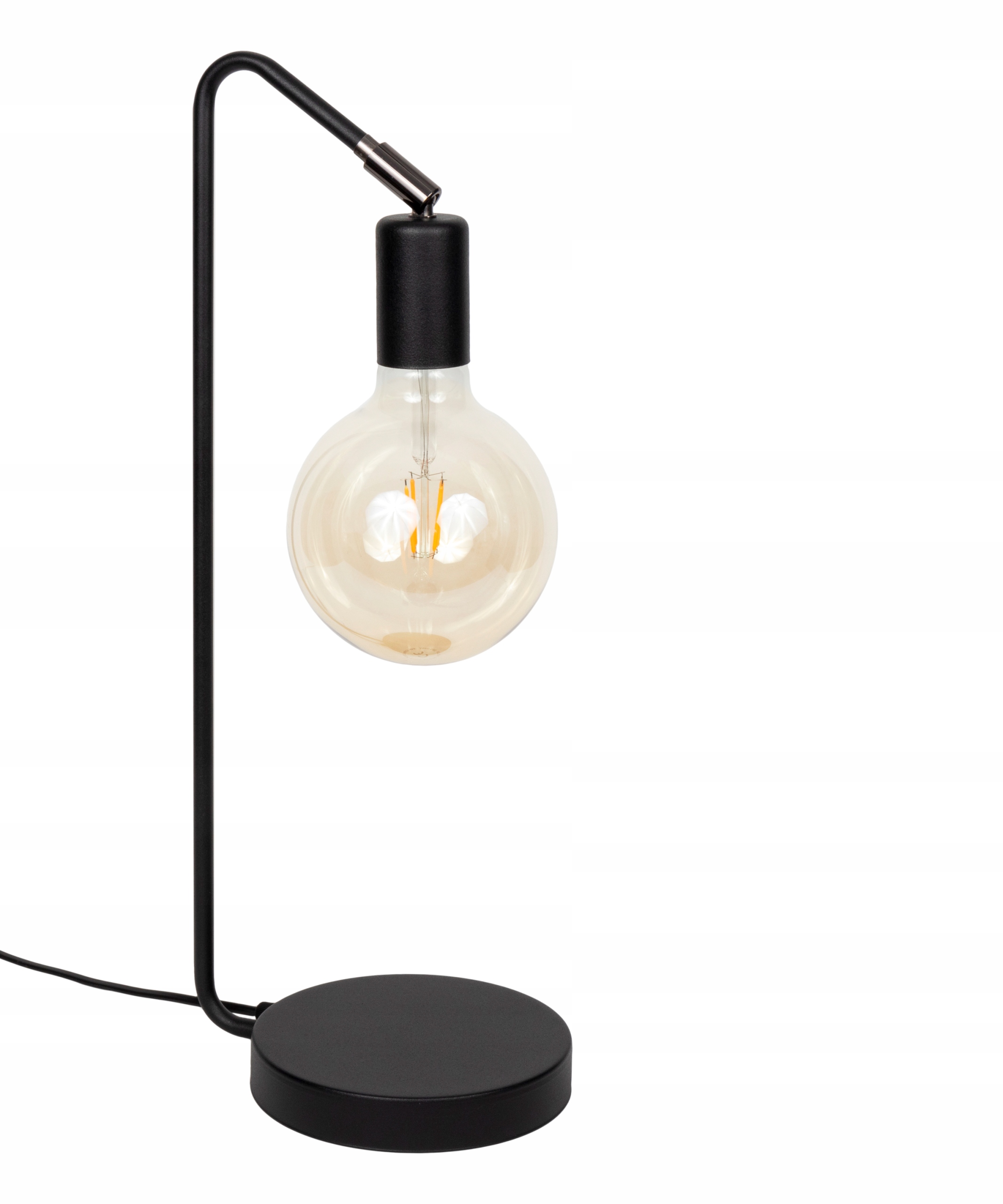Lampka stołowa nocna czarna loft nowoczesna LED regulacją padania światła