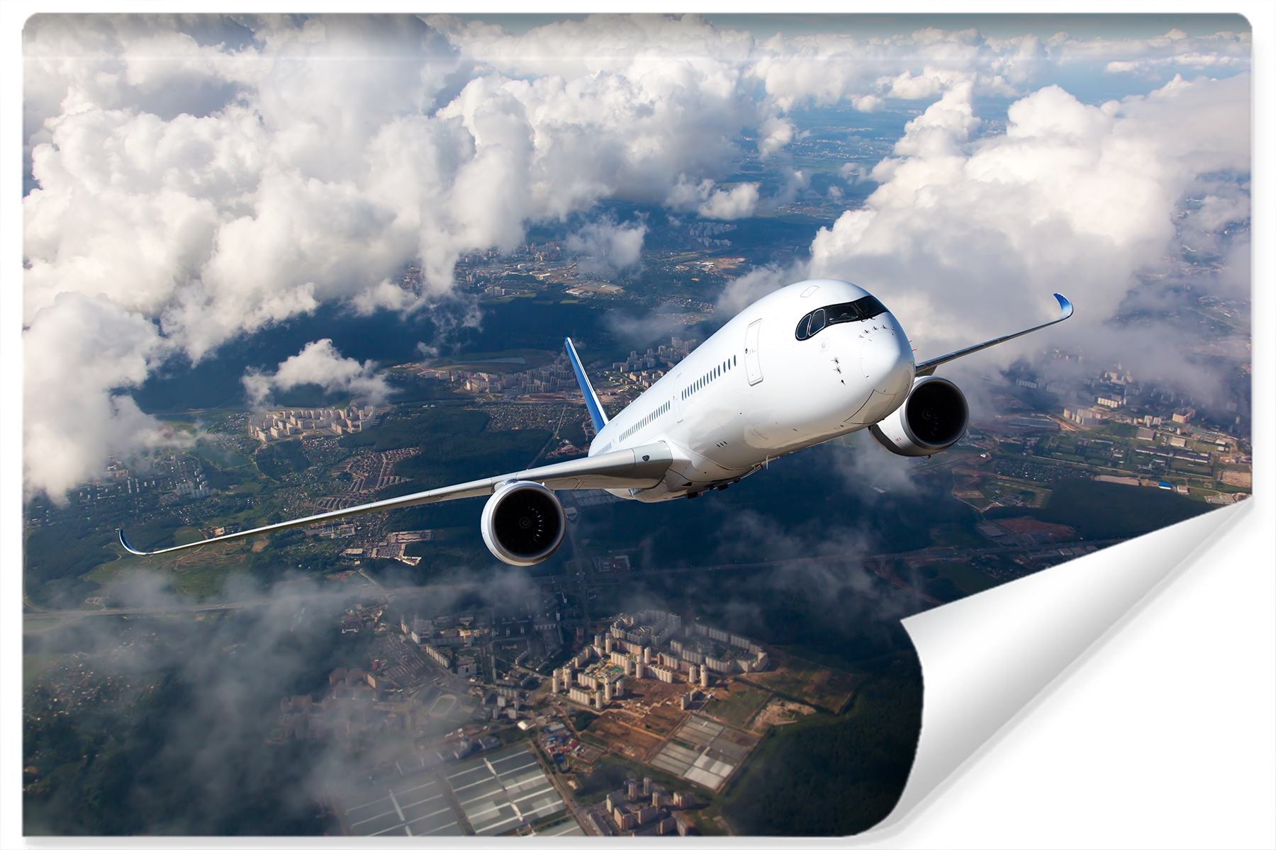 Fototapeta 3D KRAJOBRAZ Samolot do Garażu 180x120