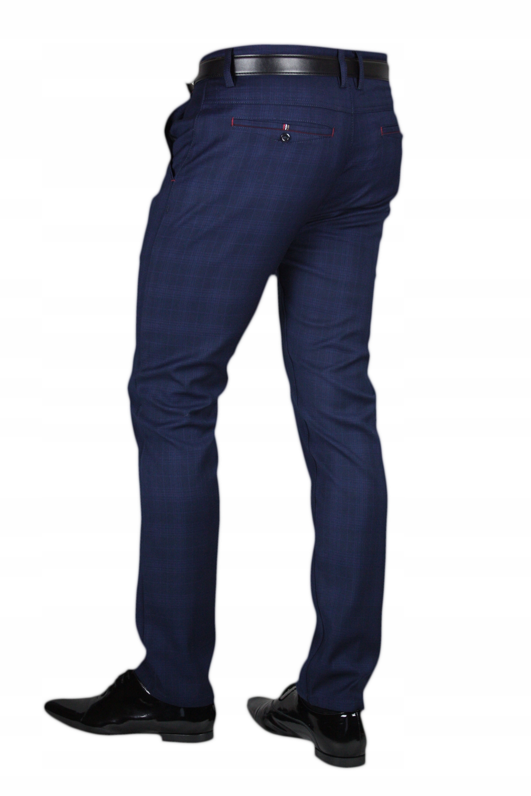 SPODNIE MĘSKIE WIZYTOWE KRATA W35 L32 PAS 90-92 Rozmiar 35/32