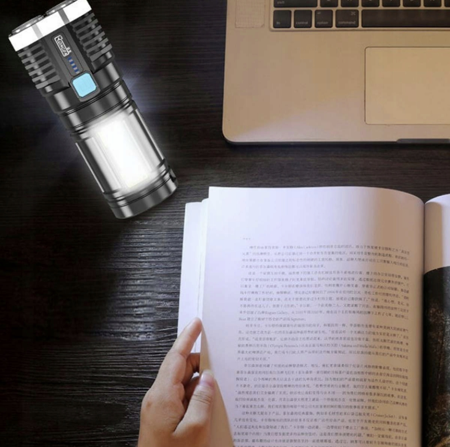 LATARKA TAKTYCZNA AKUMULATOROWA LED NA BIWAK WOJSKOWA SZPERACZ WODOODPORNA Model ZD102