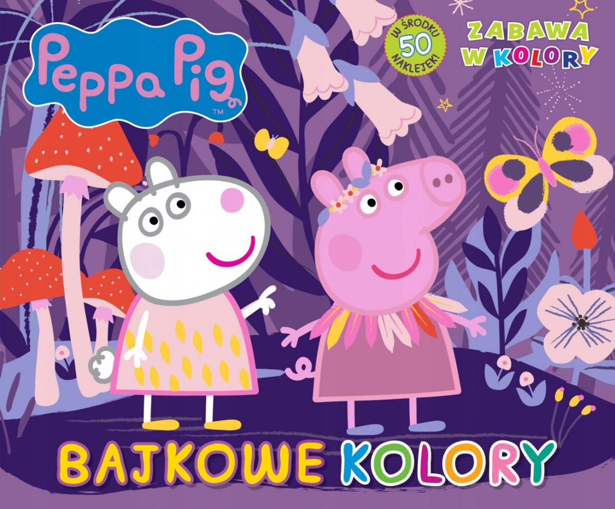 

Świnka Peppa Bajkowe Kolorowanka 50naklejek