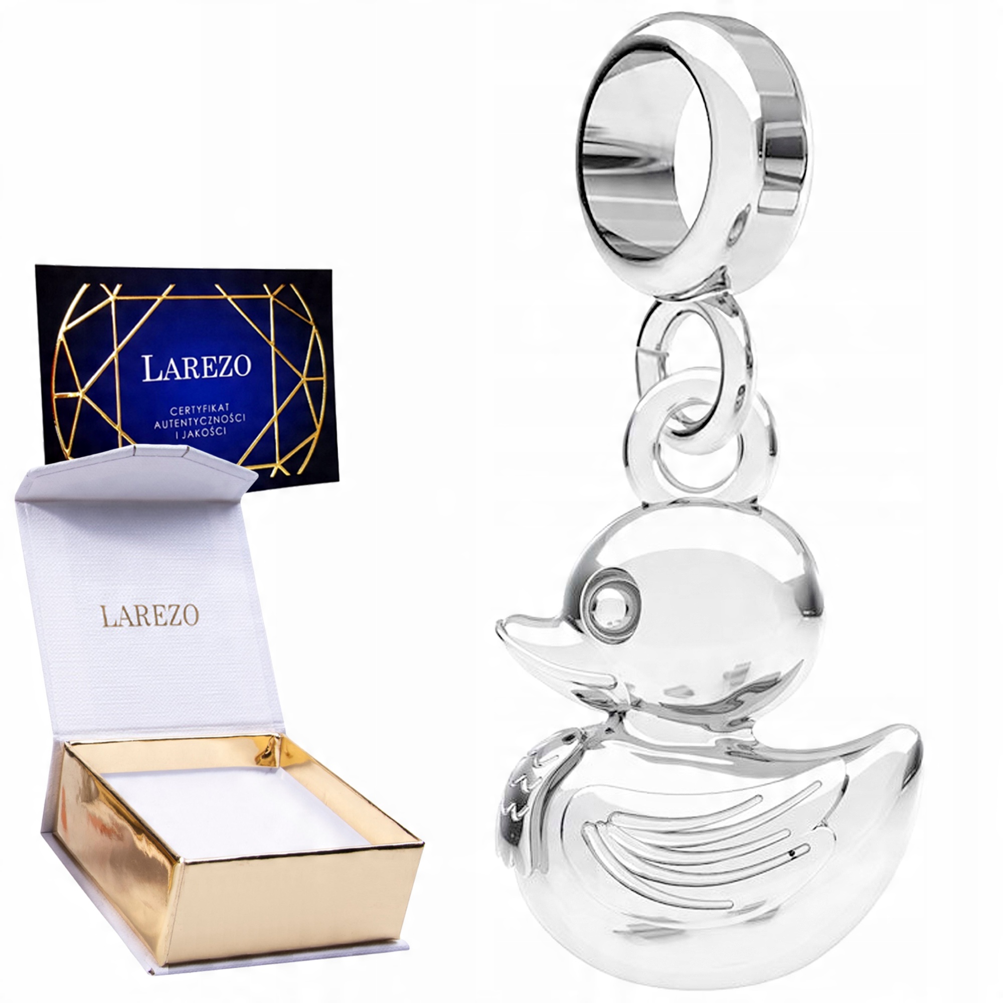 

Charms Kaczka srebro 925 zawieszka koralik