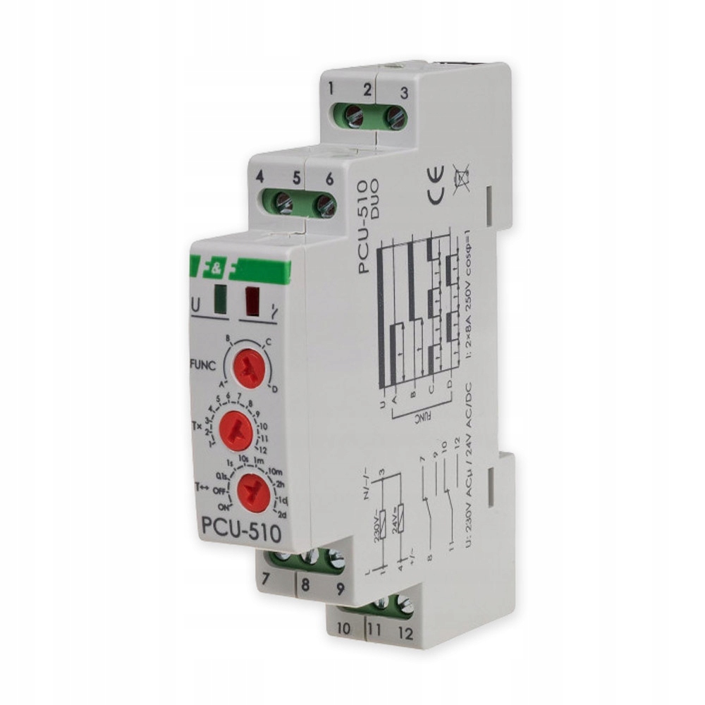 

FiF Przekaźnik czasowy 2P 2x8A PCU-510 Duo