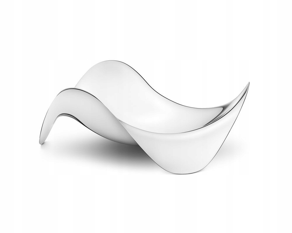 Georg Jensen Cobra Oceľová dekoratívna misa 19 cm Strieborná leštená