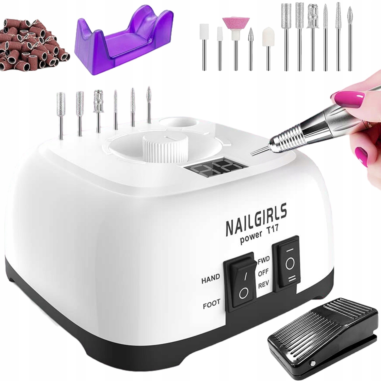 Bruska Na Nehty Pro Manikúru A Pedikúru Profesionální Sada 11V1