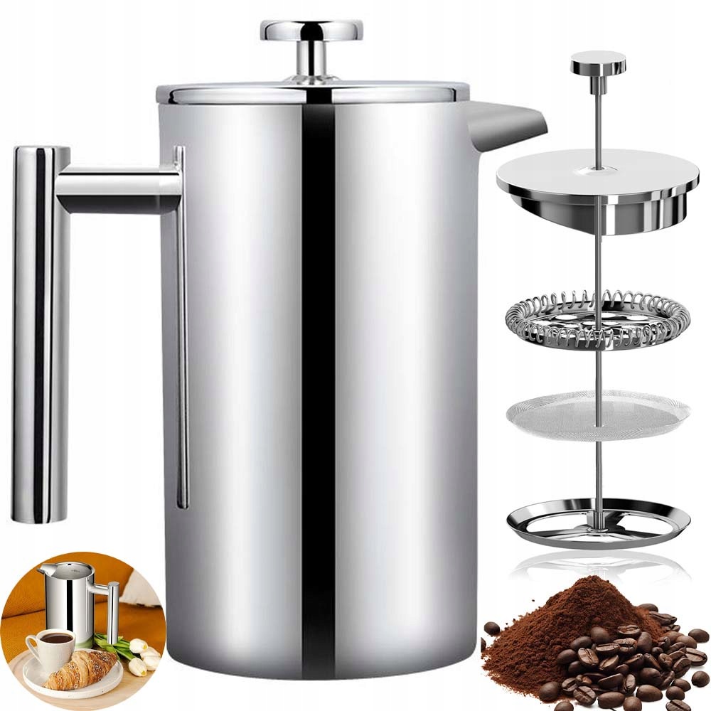 Kávovar Na Přípravu Čaje French Press 800 ML Pístový Spařovač Na Kávu