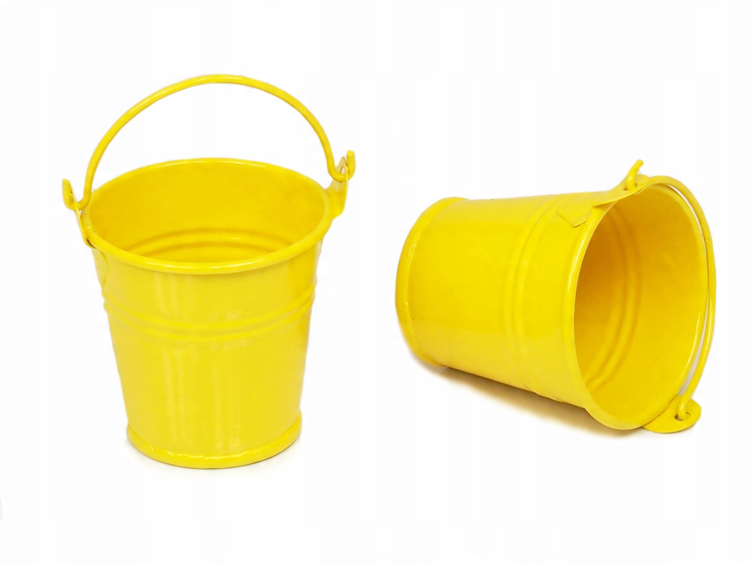 

5,5 cm mini Doniczka Wiaderko na kaktusy żółte