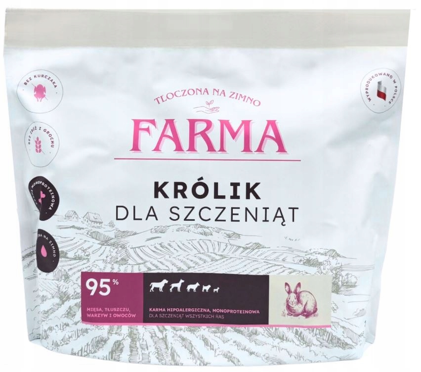 Farma Tłoczona na Zimno dla Szczeniąt Królik 2 kg