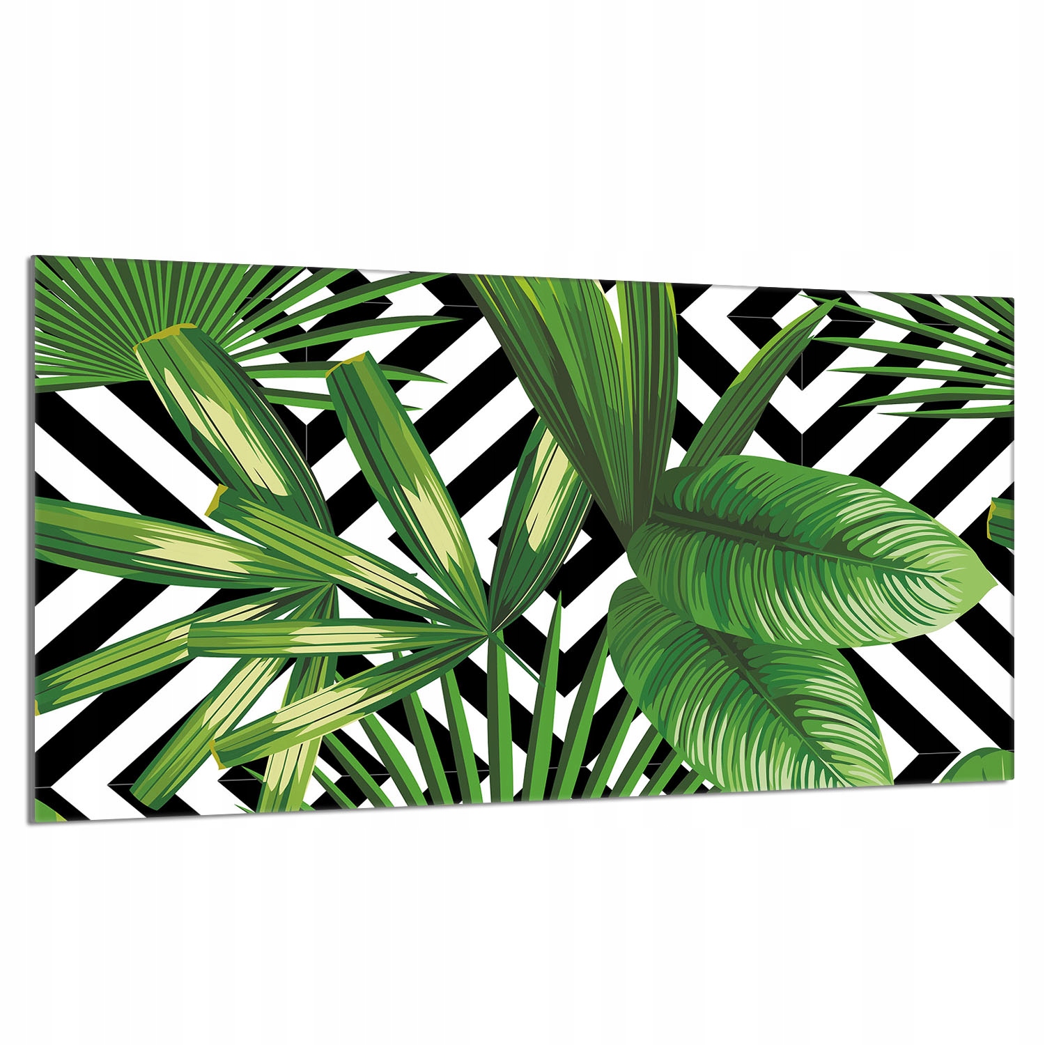 Skleněná ochranná deska na sporák 90x52 Listy do kuchyně