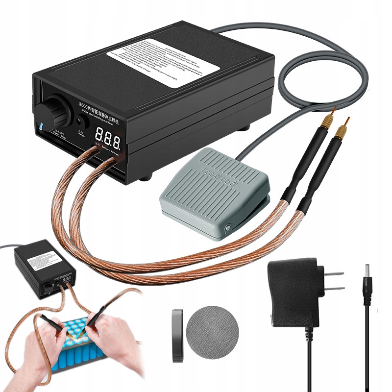 Výkonný Domácí Bodový Svařovací Stroj S Nožním Pedálem Pro 18650 Baterie 8000 W