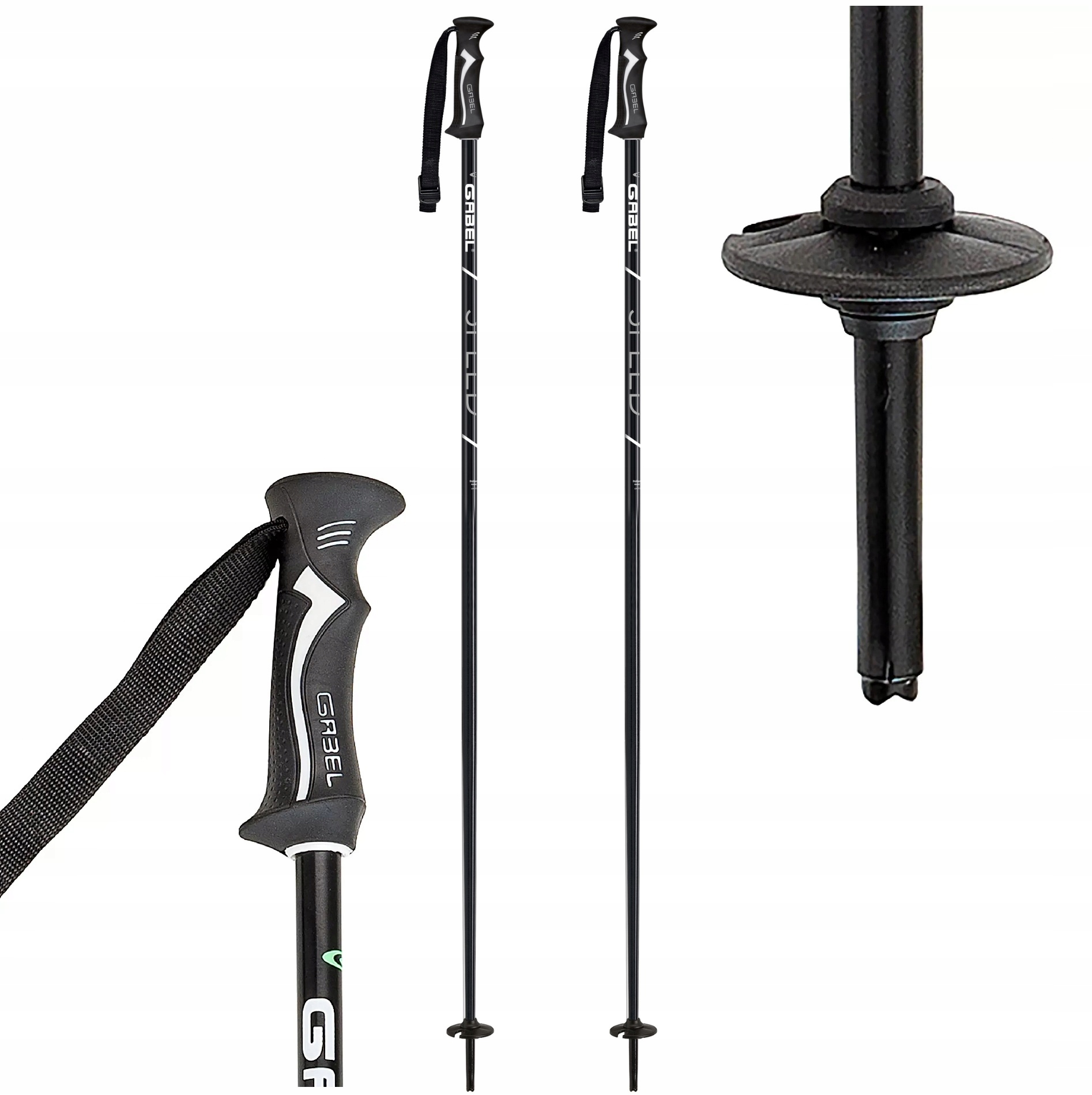 Kije kijki narciarskie Gabel Speed black/antracyt 125cm