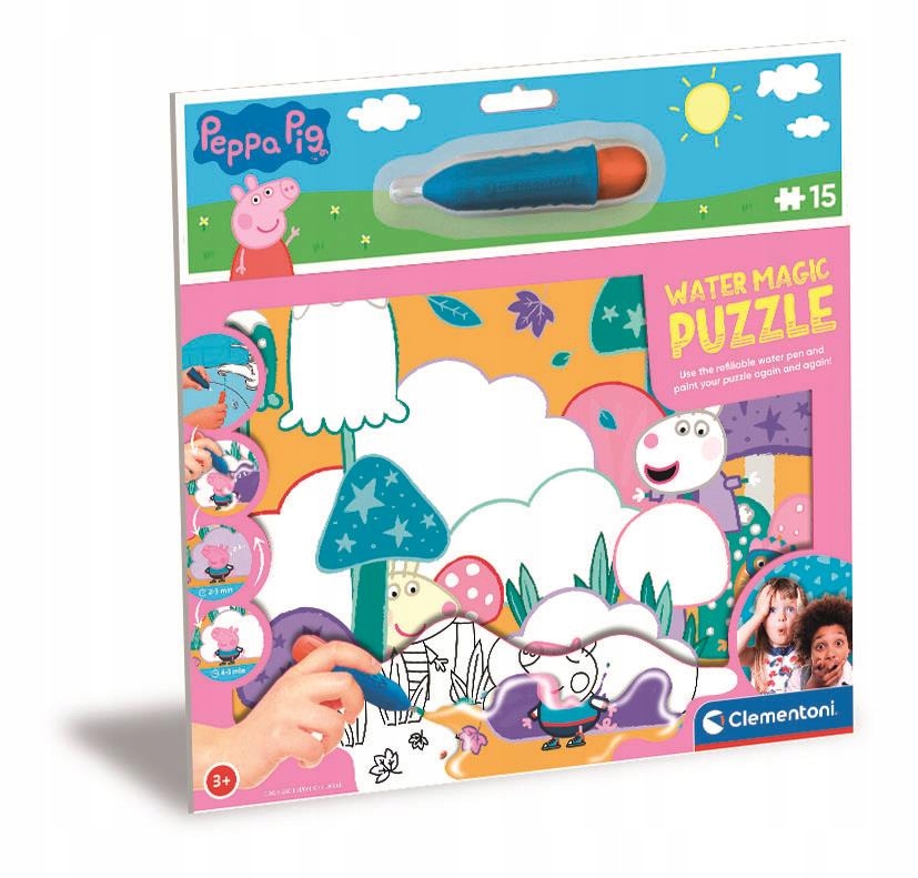 

Puzzle 15 Świnka Peppa kolorowanka wodna