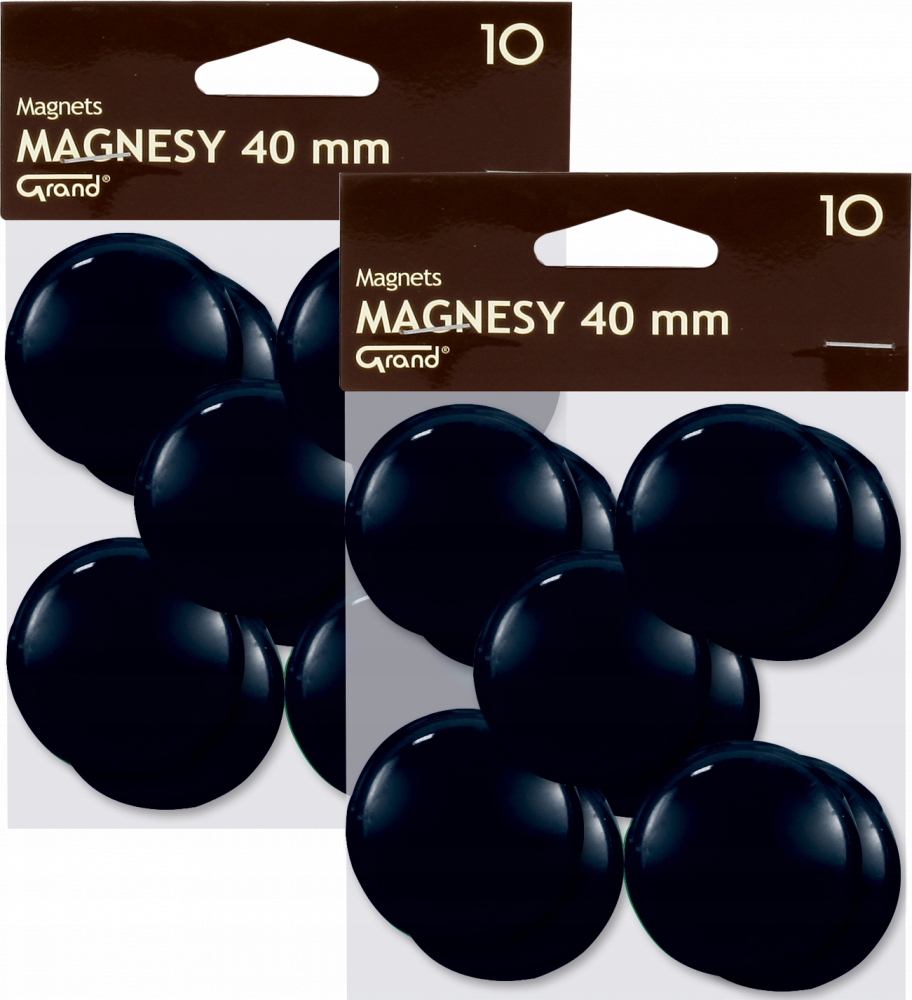 Magnes Grand 40mm 20szt czarny