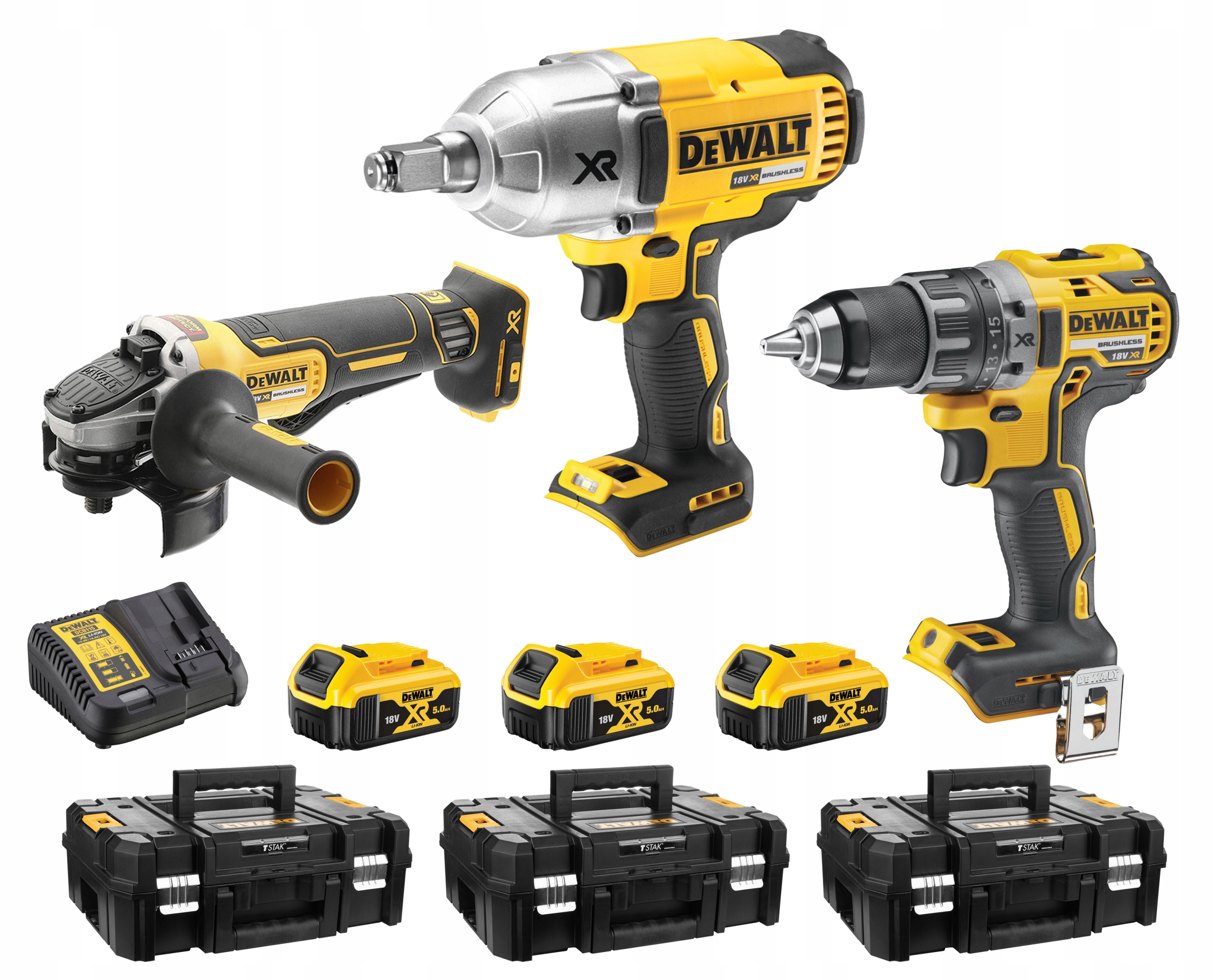 

Dewalt Zestaw Combo DCD791 DCF899H DCG406 3xAKU