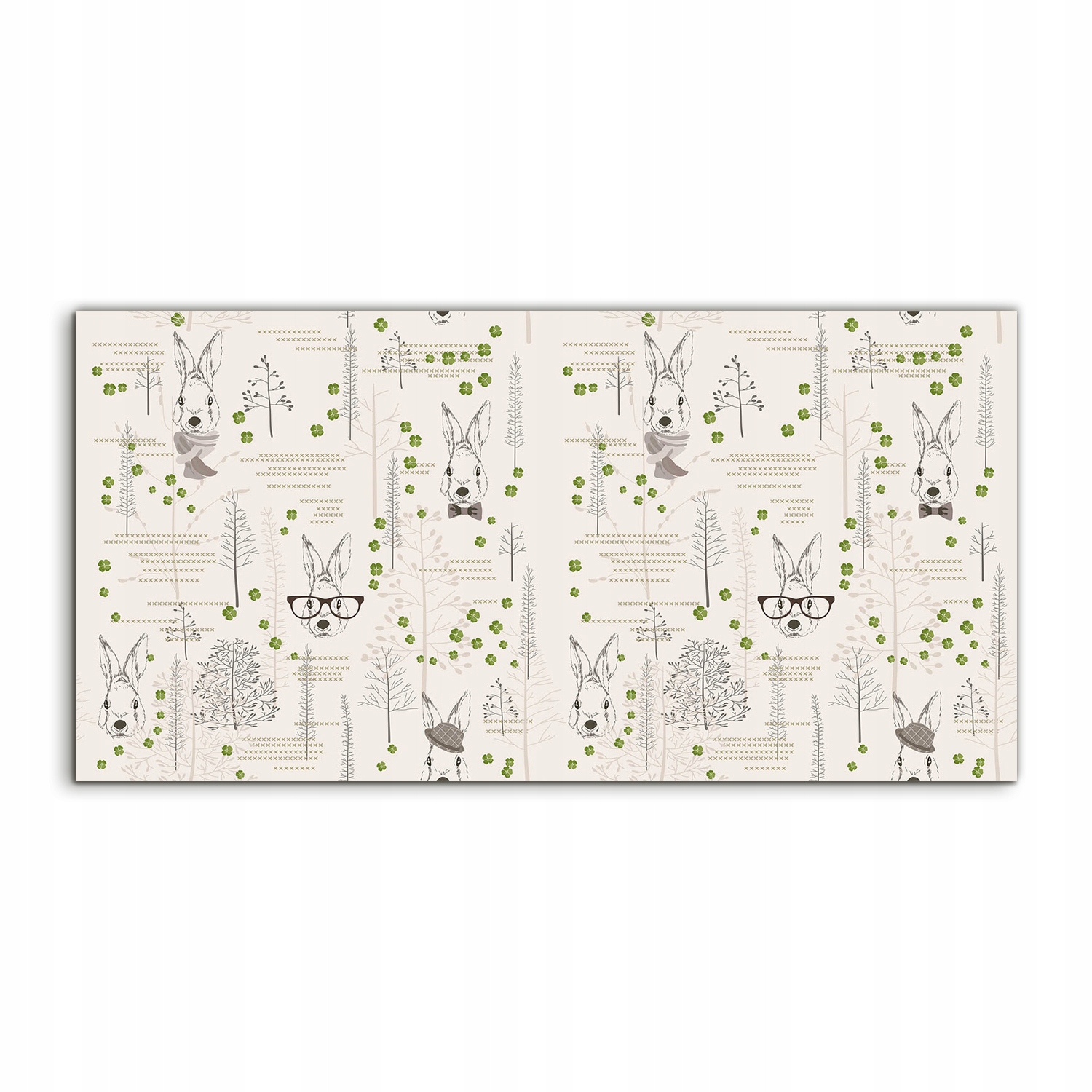 Fotoobraz 100x50 s grafikou Králiky Zvieratá Vzor