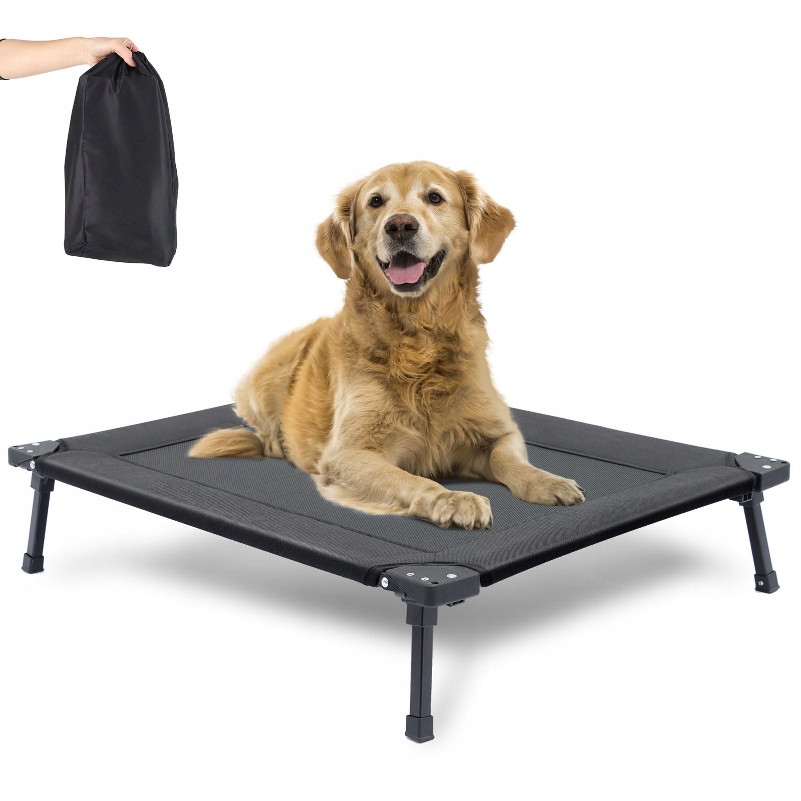 Levně Skládací vyvýšené lůžko pro psy s kovovým rámem, velikost L -83 cm x 66 cm D3