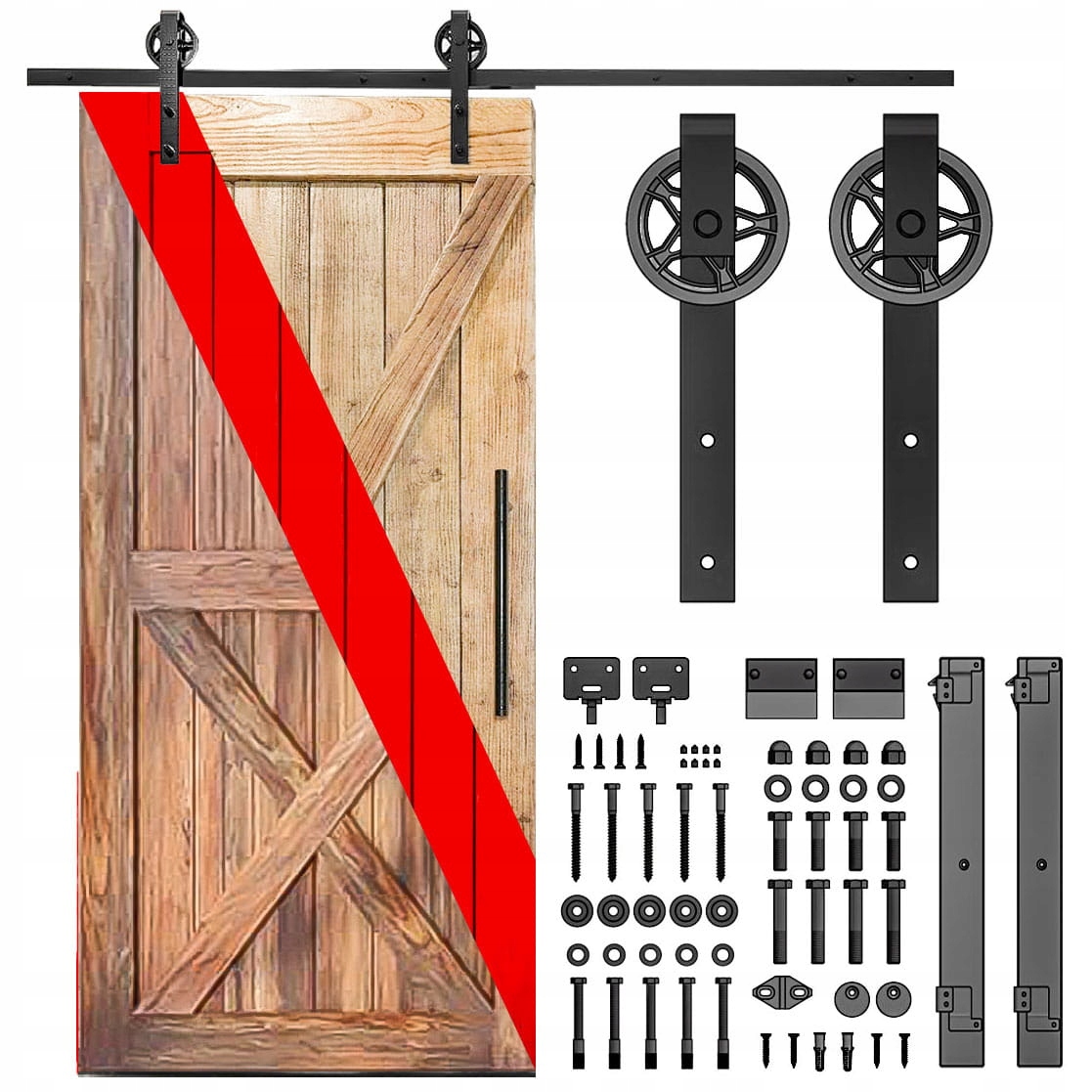 

System Do Drzwi Przesuwnych Barn Door loft Tor 2M