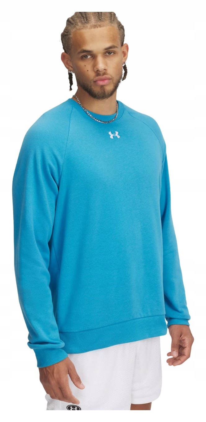 Mikina Under Armour Rival Fleece Crew modrá 1379755 452 vel. XL