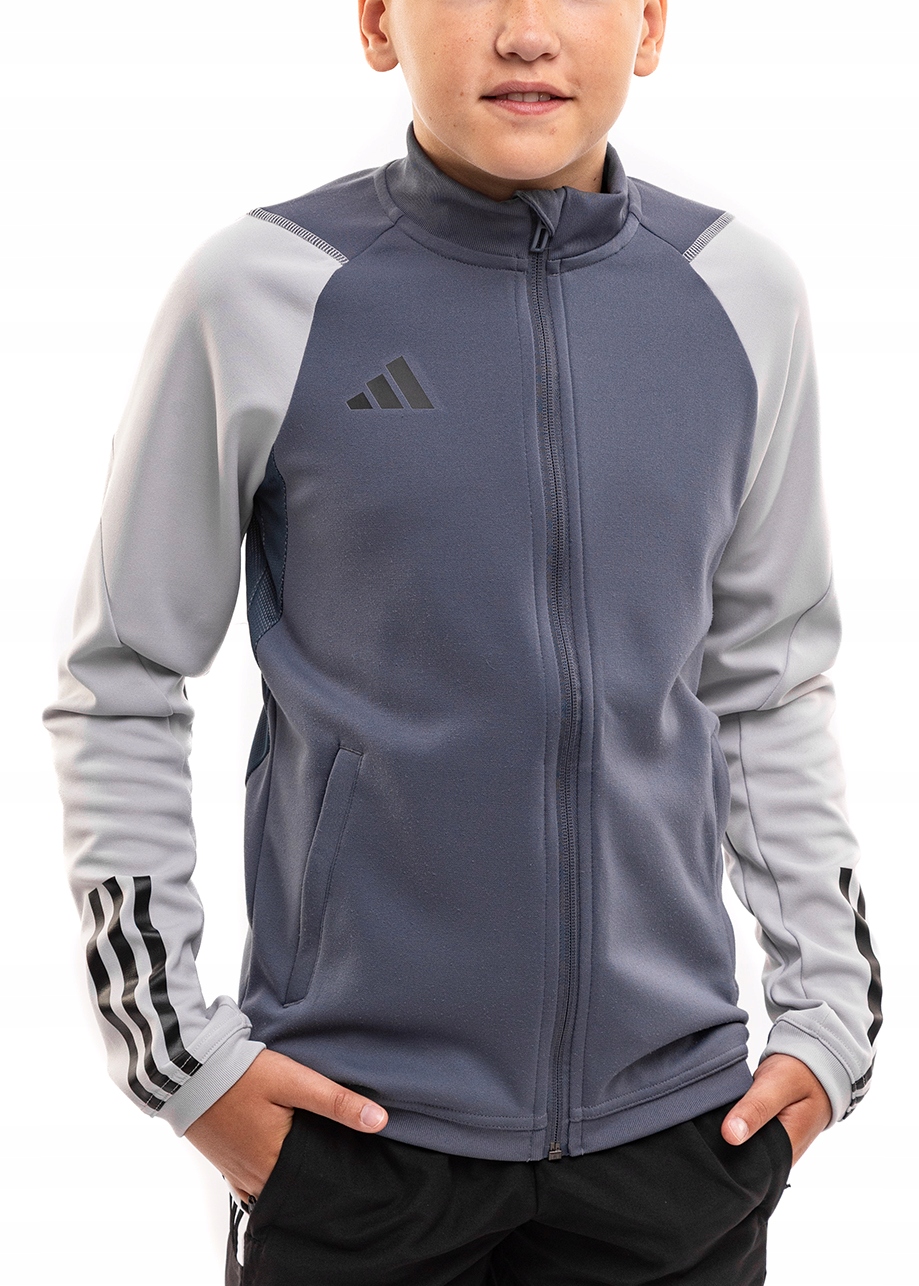 Bluza Dziecięca adidas Tiro 23 Rozpinana Stójka Training Sportowa Szara 152
