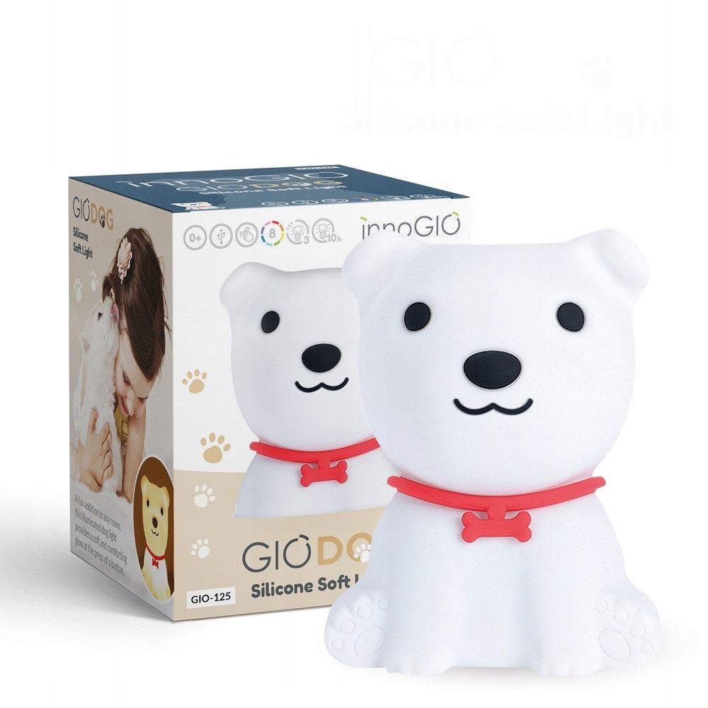 

InnoGIO Lampka nocna silikonowa dotykowa Piesek