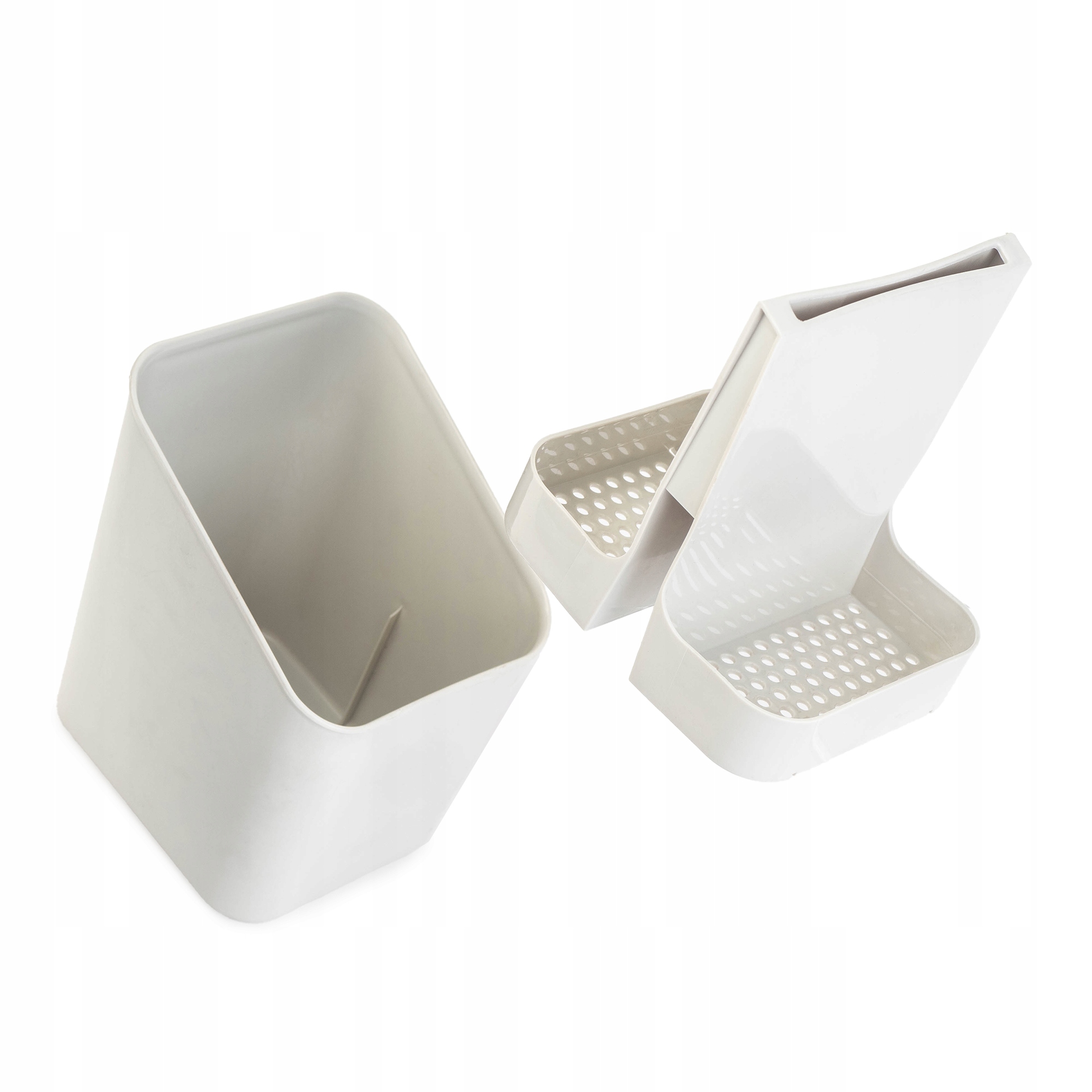 OCIEKACZ NA SZTUĆCE SZUSZARKA ORGANIZER POJEMNIK PLASTIKOWY BIAŁY Materiał wykonania plastik