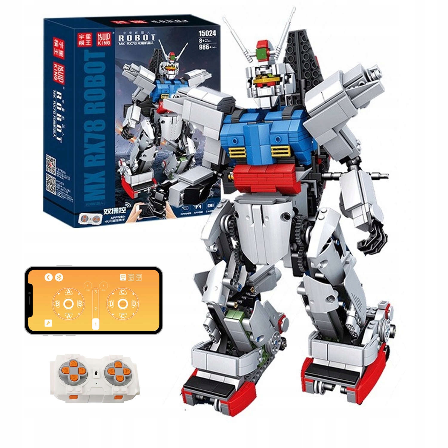 

Robot Gundam RX-78 Zdalnie Sterowany z Klocków