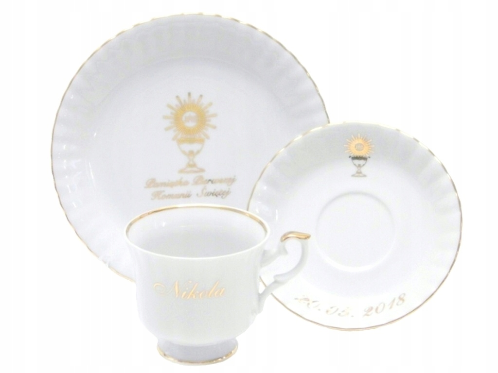 566 PAMIĄTKA I KOMUNIA ŚW 1/3 IWONA CHODZIEŻ MALCER WYPIS imię i data