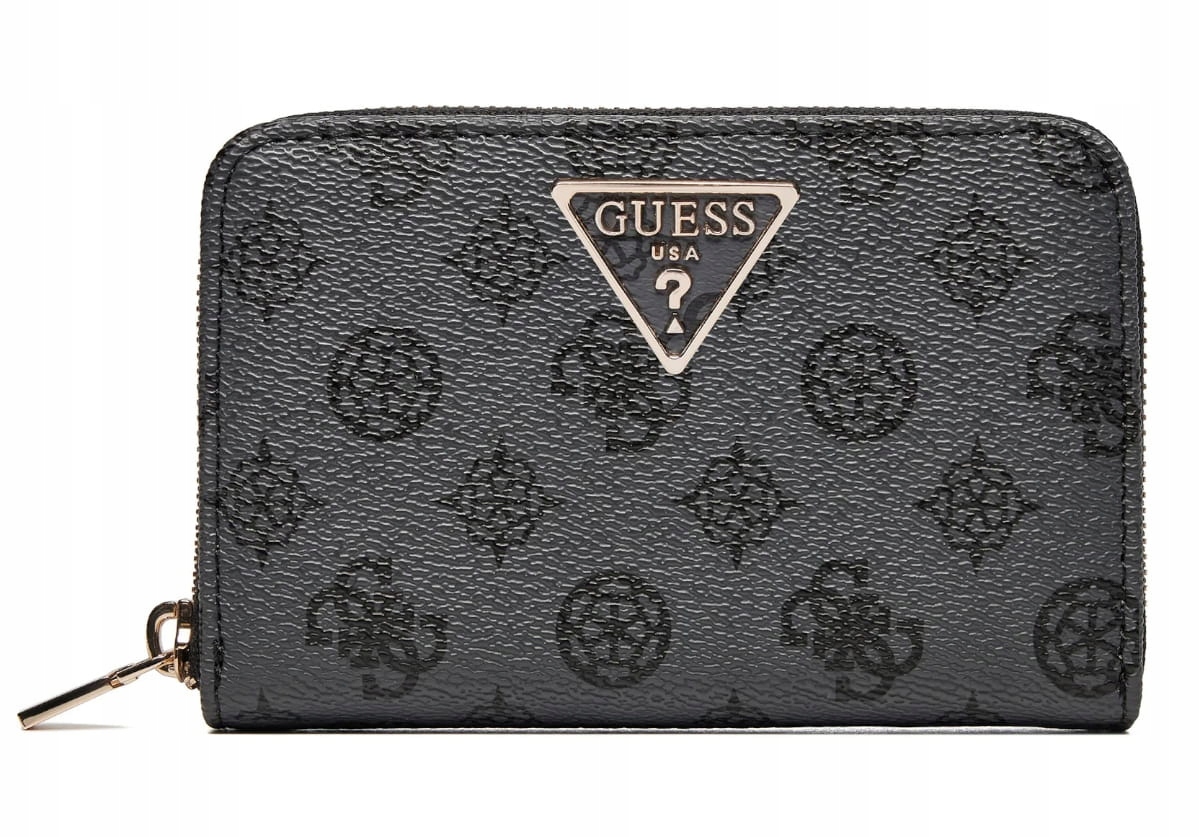Šedá Logovaná Peněženka Malá Dámská Eko Kůže Krabička Jako Dárek Guess