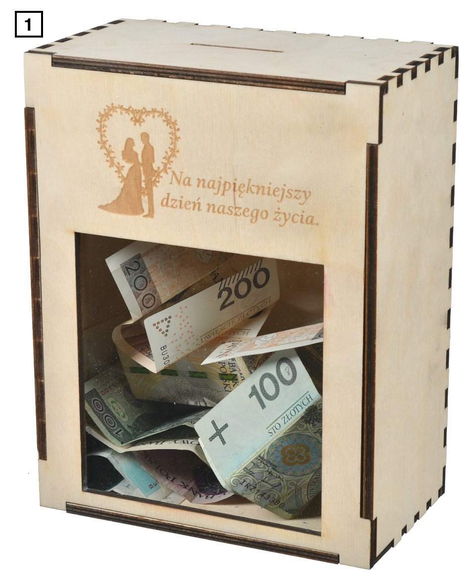 

Skarbonka Z Szybką Ramka Grawer