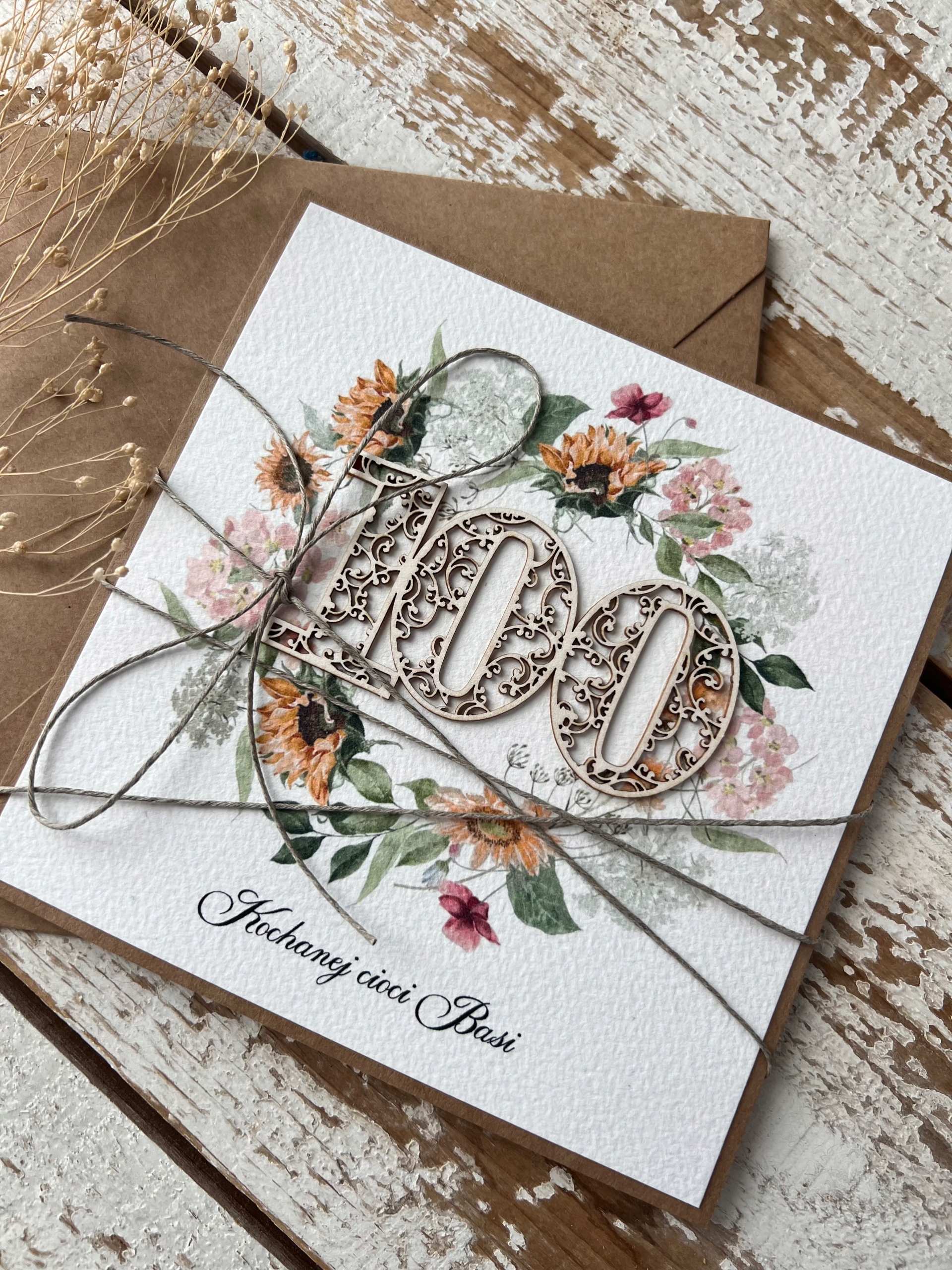 Ručně vyráběné dárek k 100. narozeninám