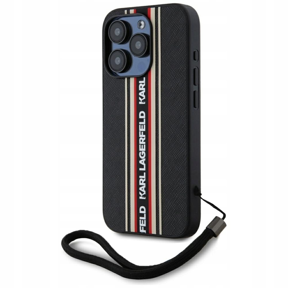 Pouzdro pro iPhone 15 Pro Max Karl Lagerfeld Saffiano Černé