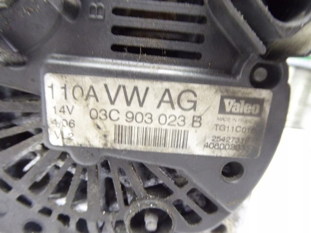 VW PASSAT B6 ALTERNATOR 2.0 TDI Numer katalogowy części 03C903023B