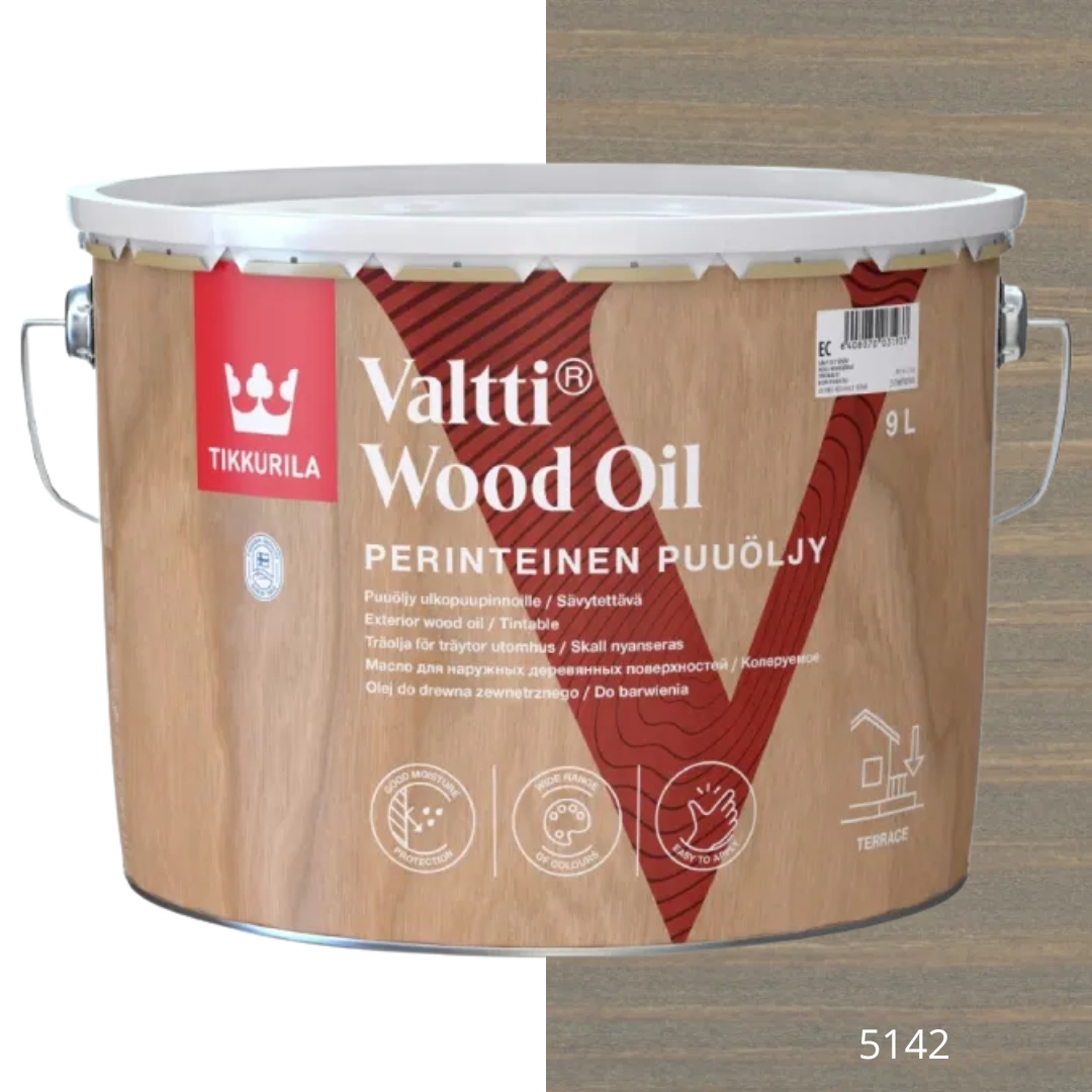 Tikkurila Valtti Wood Oil Olej Na Dřevo 9 L Barva 5142