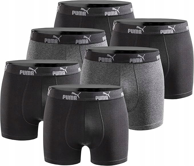 Puma Boxer Shorts Basic pánské boxerky 6 kusů, černé
