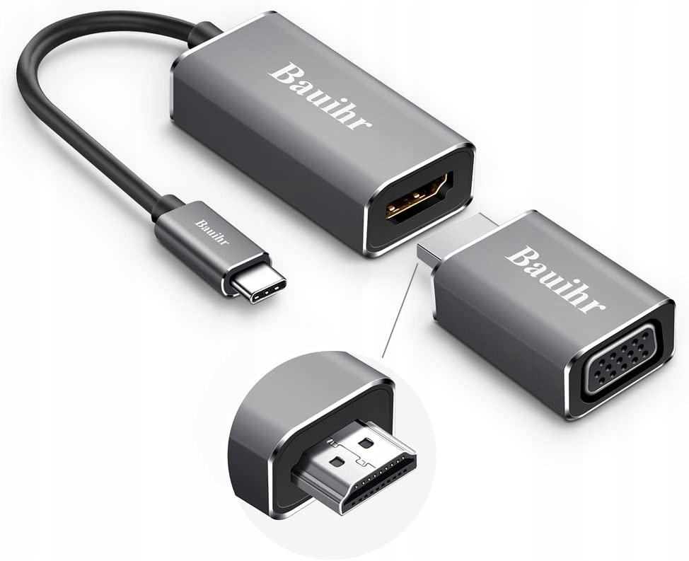 Bauer Adapter USB typu C do HDMI VGA