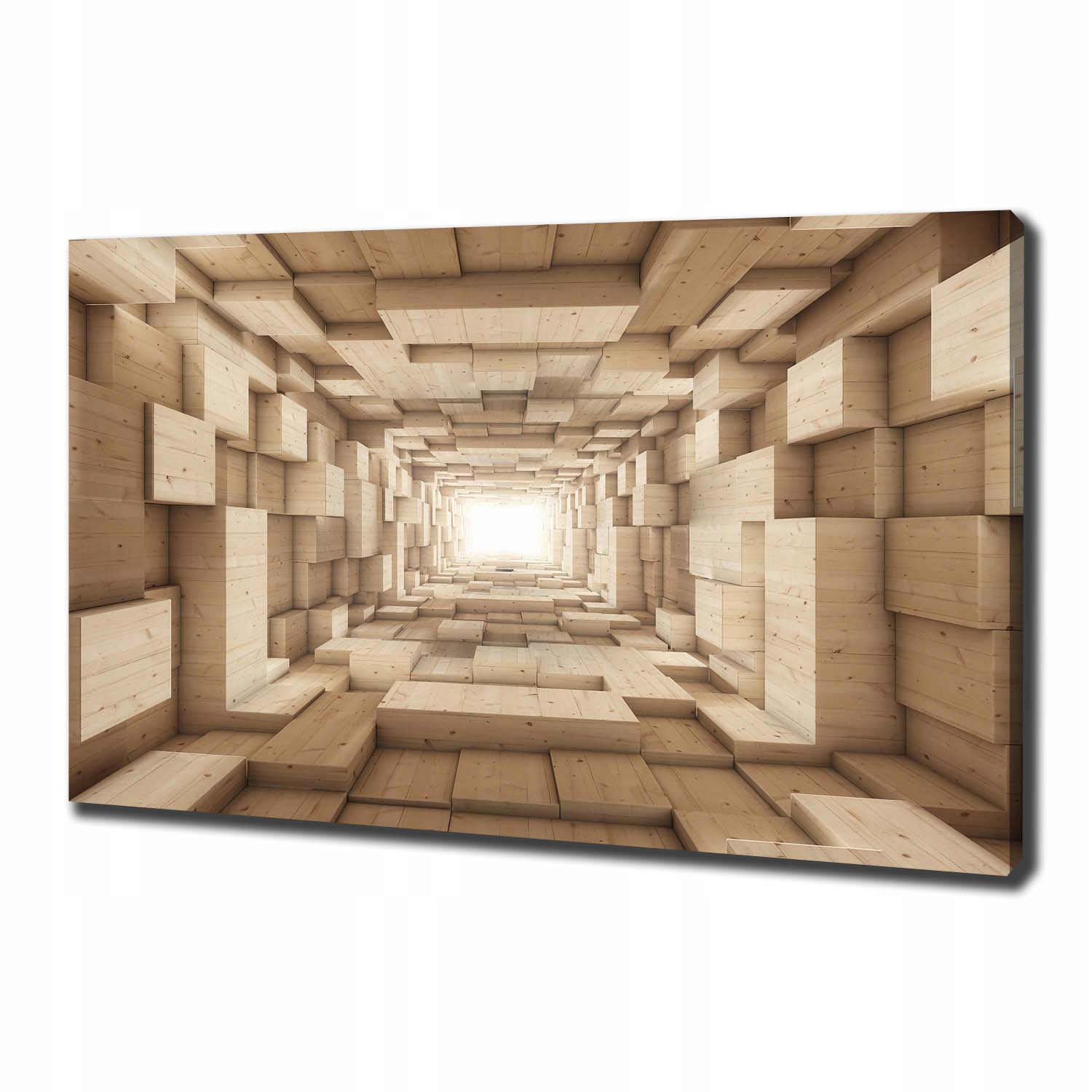 

Foto obraz na płótnie Drewniany tunel 100x70 cm