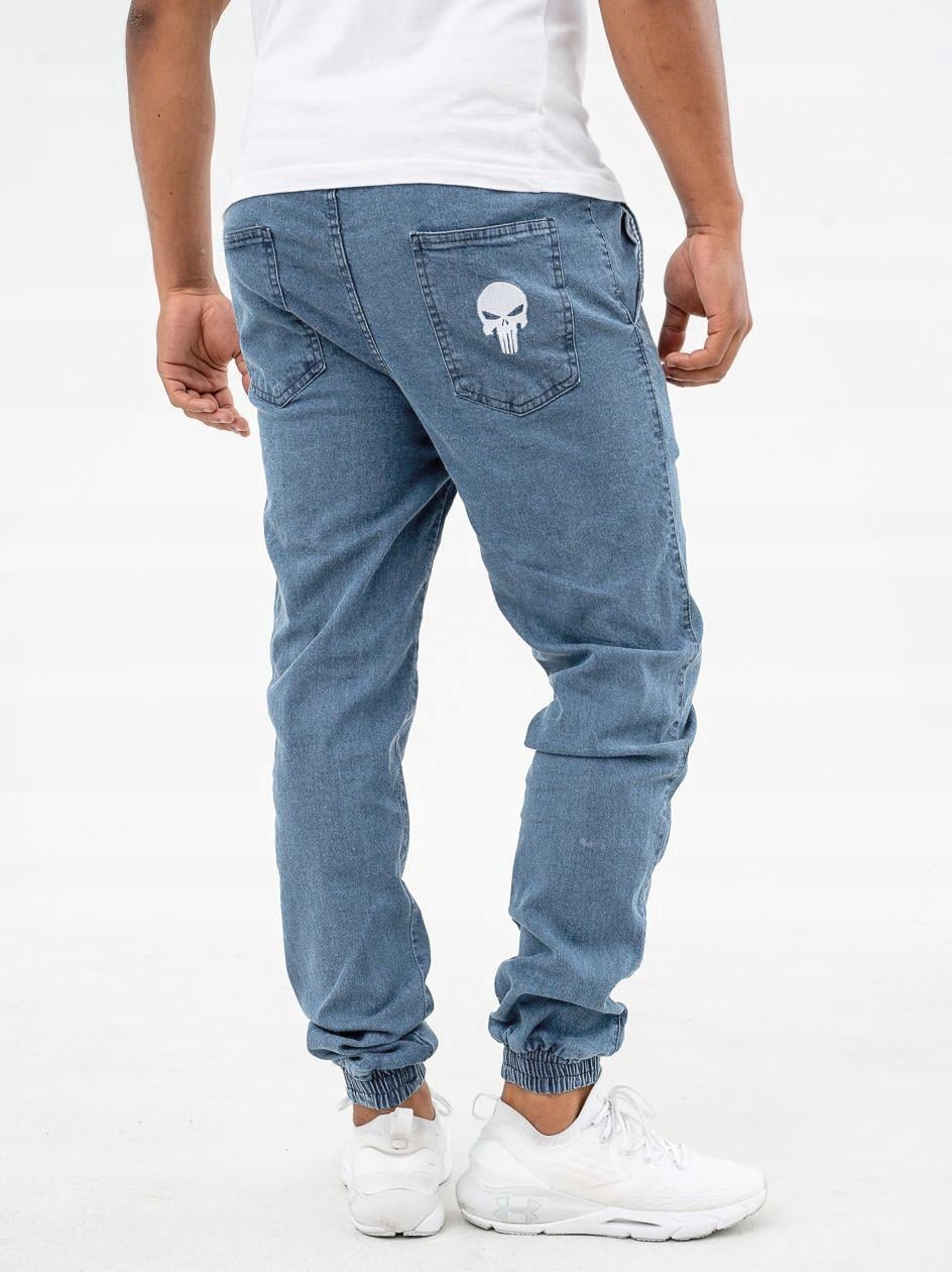 Pánské džínové kalhoty Jogger Světle modré Marvel Punisher L