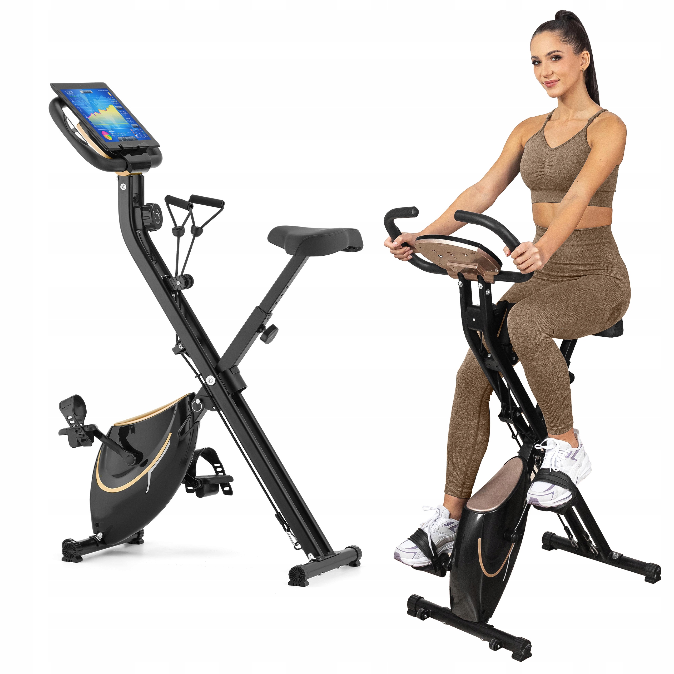 Rower Stacjonarny Składany Rowerek Treningowy Magnetyczny Do 120 Kg Gymtek