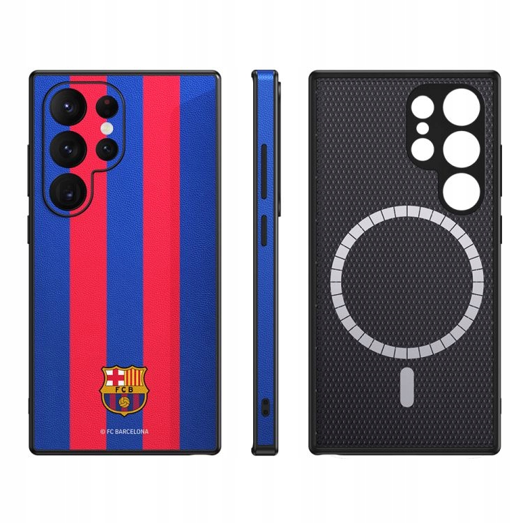 Pouzdro Samsung S24 Ultra Fc Barcelona Kožené Magnetické Magsafe Bg