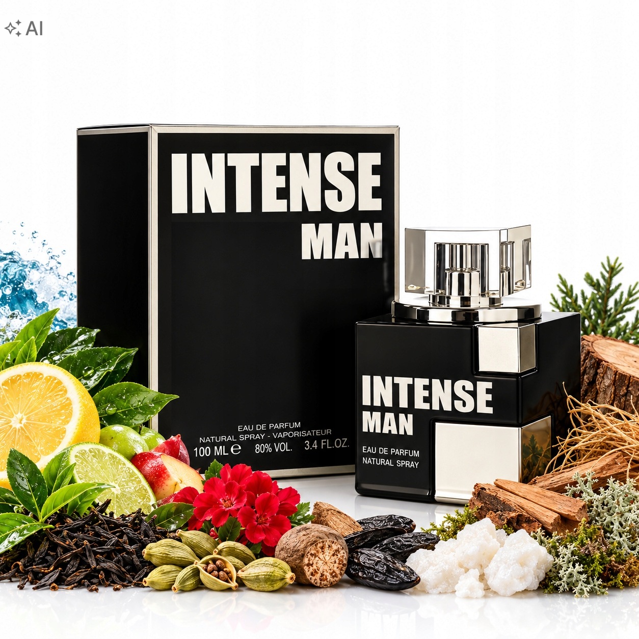 Oryginalne Perfumy Arabskie Fragrance World Intense Man 100ml Edp+gratis