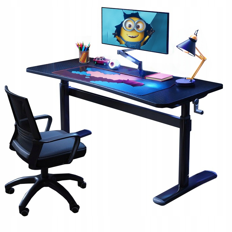 Nastavitelný Dětský Počítačový Herní Stůl Loft Černý