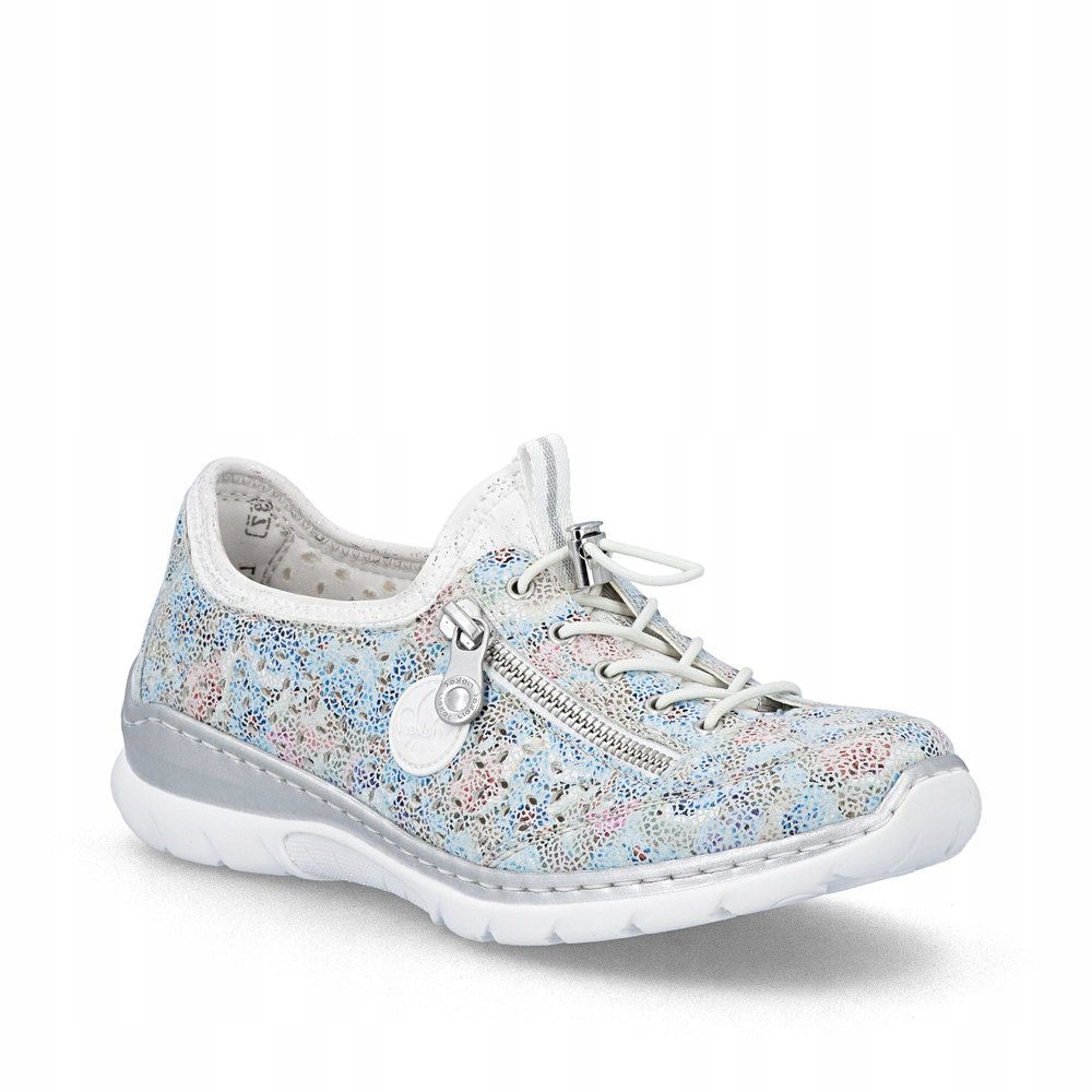 Rieker półbuty damskie sportowe Ażurowe wsuwane Kolorowe sneakersy