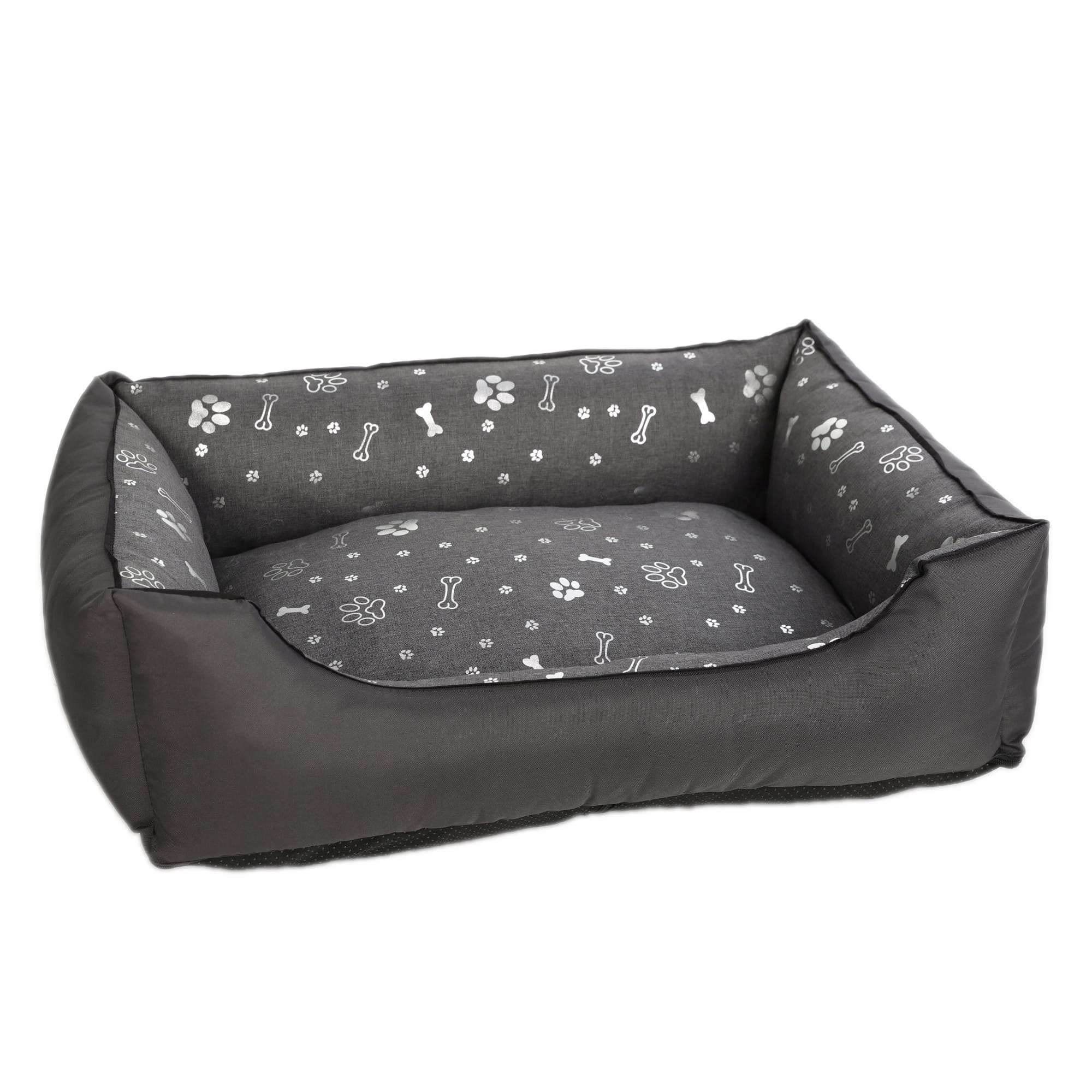 Levně Elegantní pelíšek pro psa koček L 65x90 Šedá/Černá