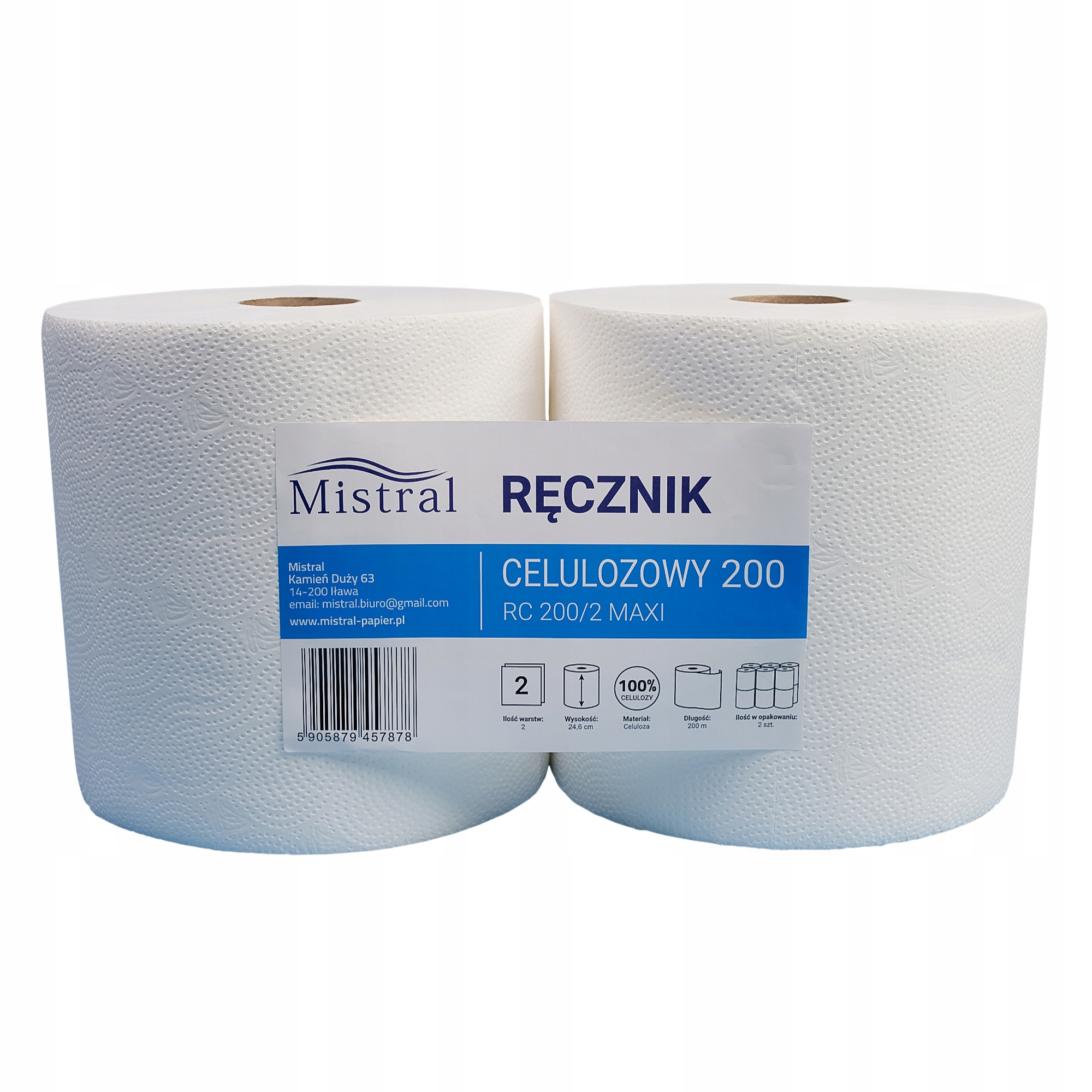 

Ręcznik Papier Czyściwo Celulozowe 2X200M Chłonne