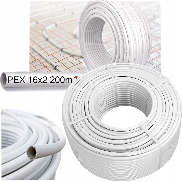 RURA PEX 16x2 200m WIELOWARSTWOWA PEX/AL/PE OGRZEWANIE PODŁOGOWE ELASTYCZNA