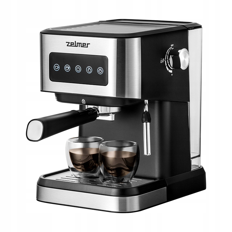 Kolbowy ekspres ciśnieniowy Zelmer ZCM6255 1050 W srebrny/szary