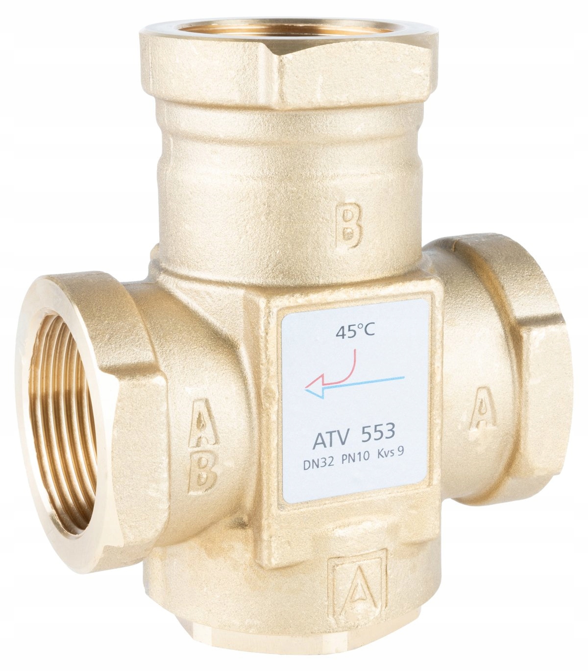 Afriso Teplotný Ventil Atv 553, DN32, RP1 1/4", Kvs 9, 45°C