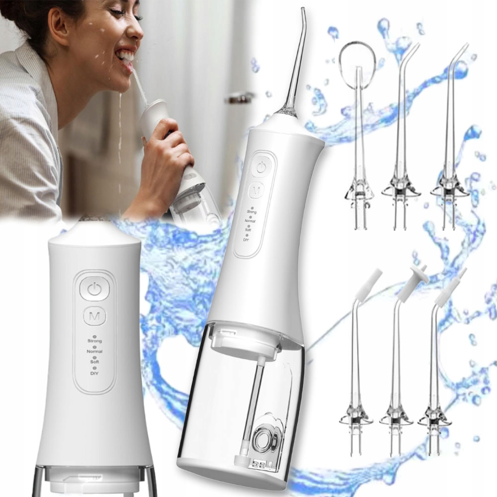Flosser do zębów 4 tryby 6 dysz Przenośny bezprzewodowy flosser wodny