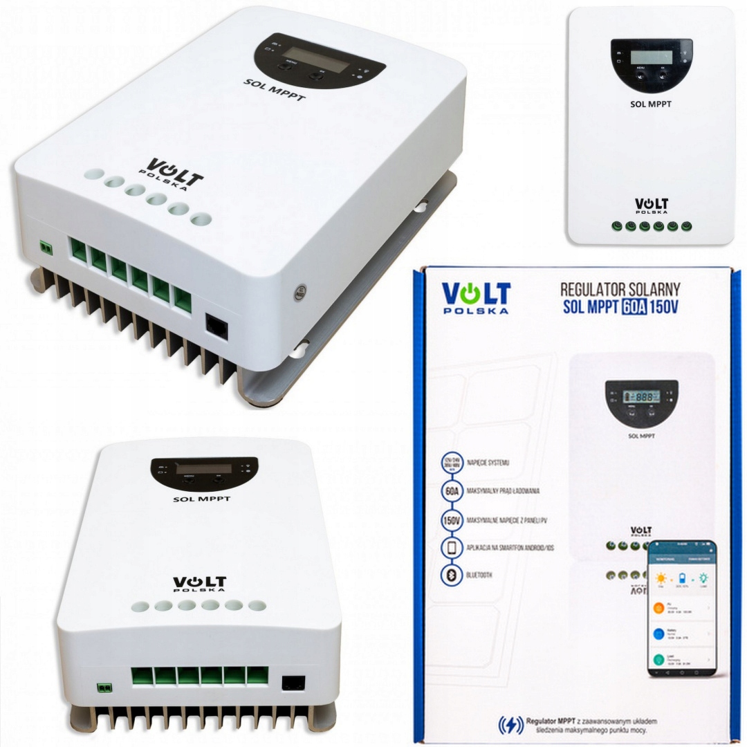 Sol Mppt 60A 12/24/36/48V (bluetooth) Regulator Solarny